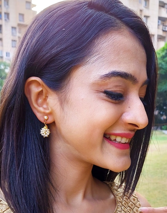 Pearl Ball Drop Earring