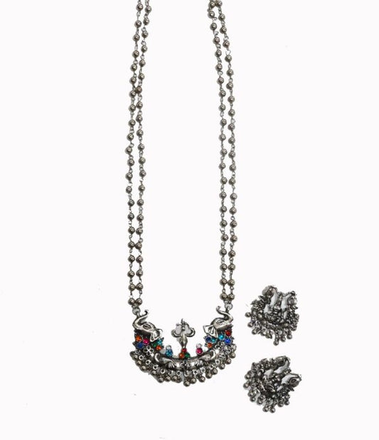 Alankar Oxidized Temple Set