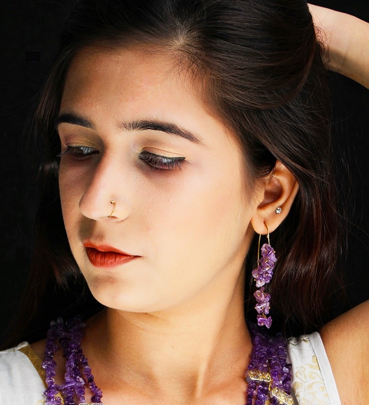Amethyst Drop Dangler