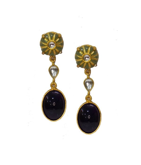 Amethyst Oval Dangler Earring