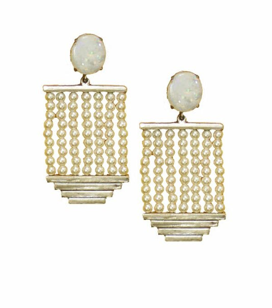 Fire Opal Hanging Earings