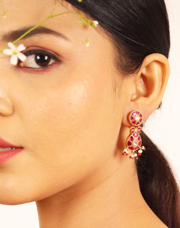 Pink Pachi Pear Earring