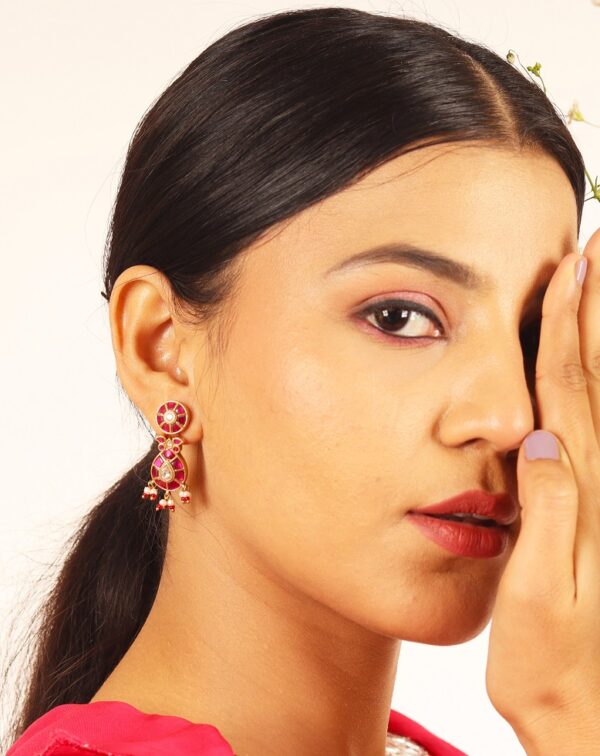 Pink Pachi Pear Earring