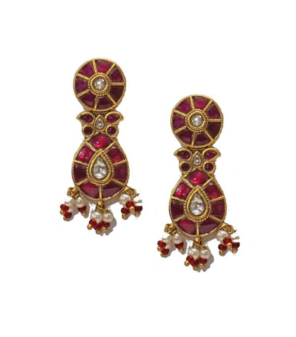 Pink Pachi Pear Earring