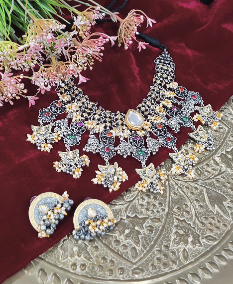 Alankar Tribal Princess White Necklace Set