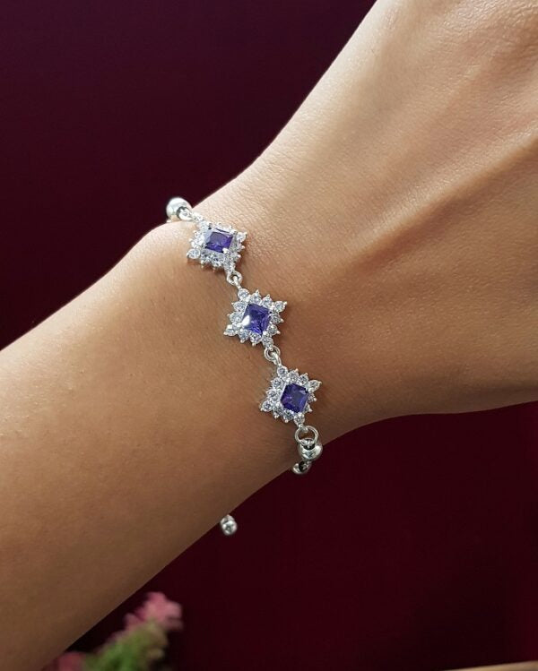 Amethyst Silver Bracelet