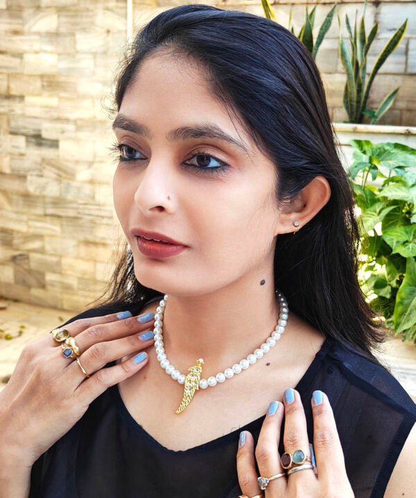 Alankar Peacock Pearl Necklace