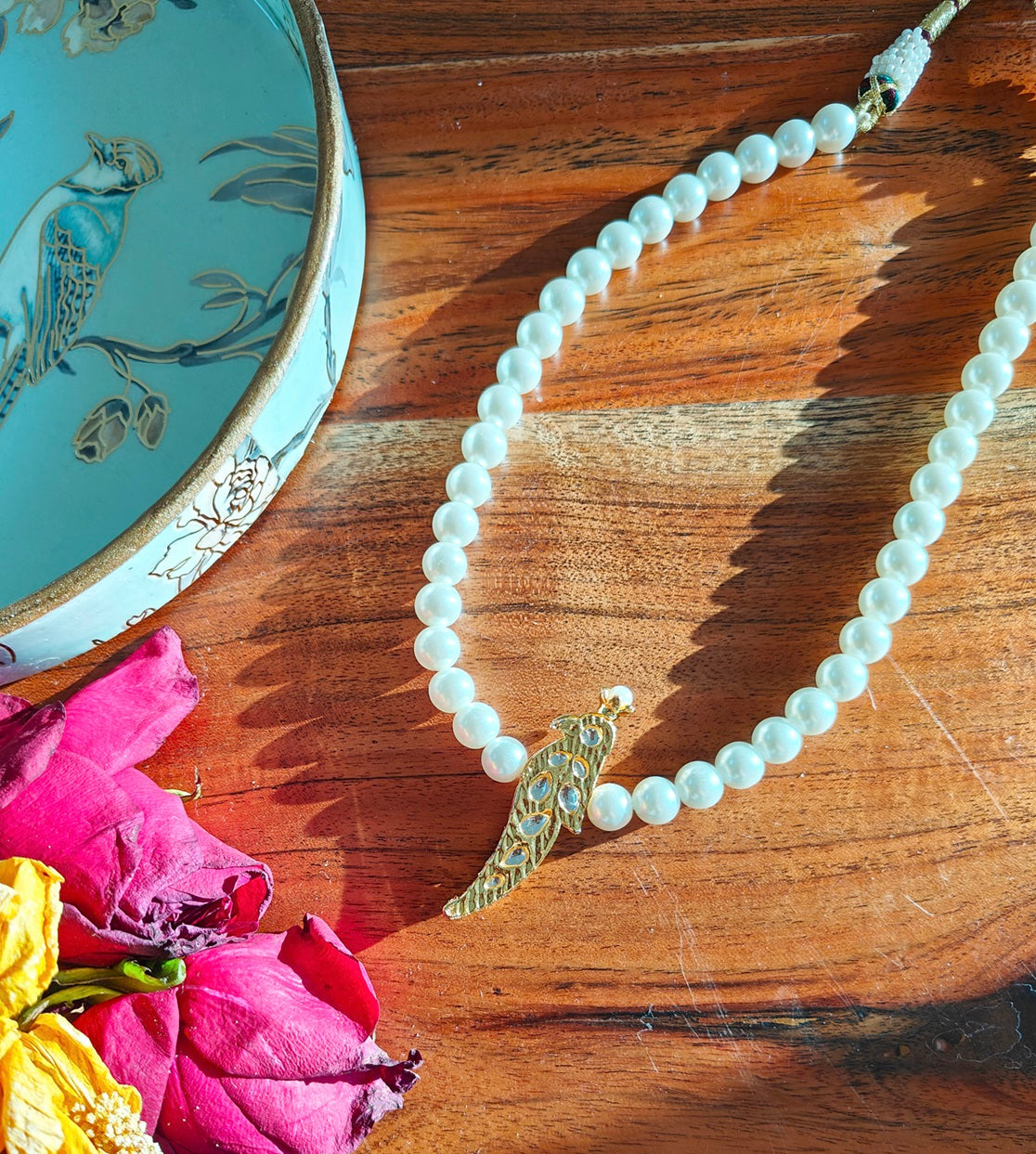 Alankar Peacock Pearl Necklace