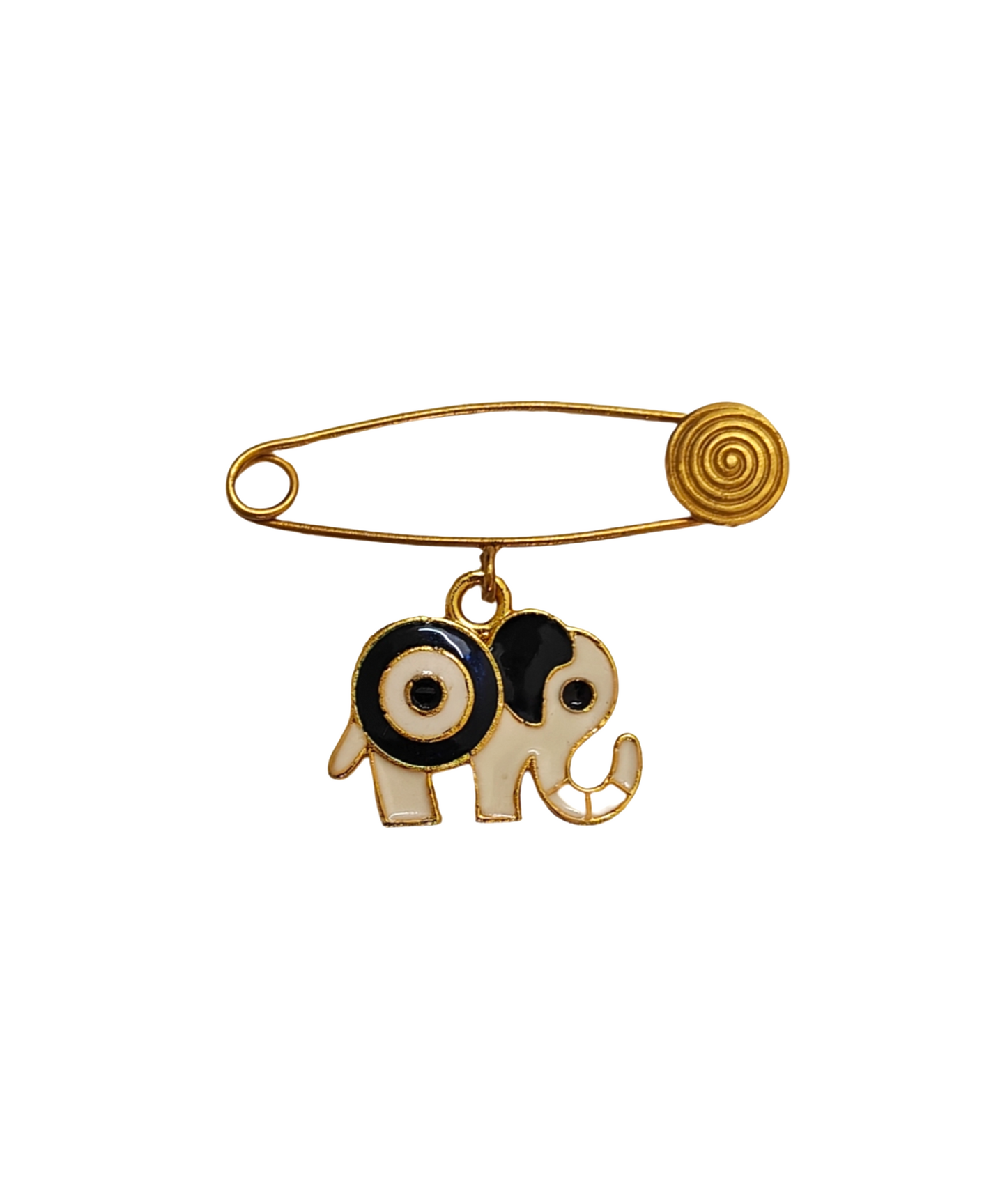 Black Elephant Kids Brooch Pin