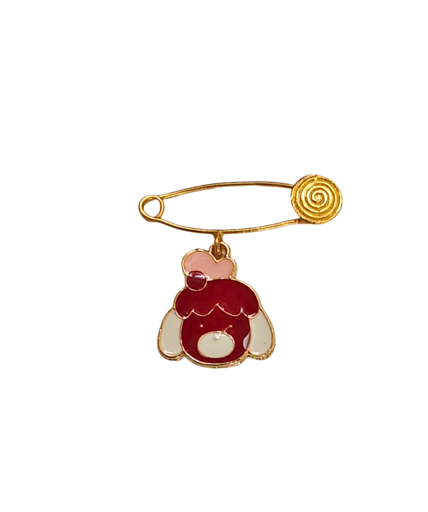 Red Enamel Kids Brooch Pin