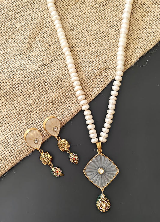All White Gold Princess Necklace