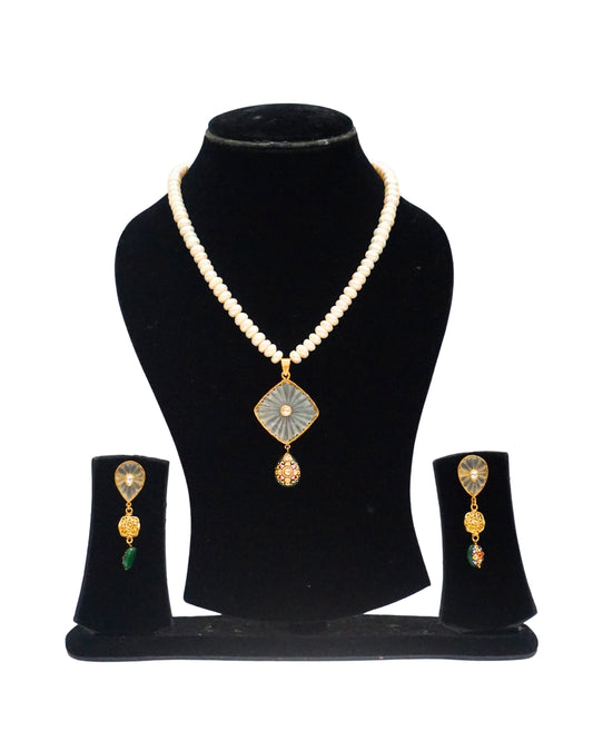All White Gold Princess Necklace