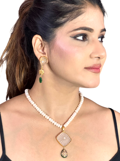 All White Gold Princess Necklace