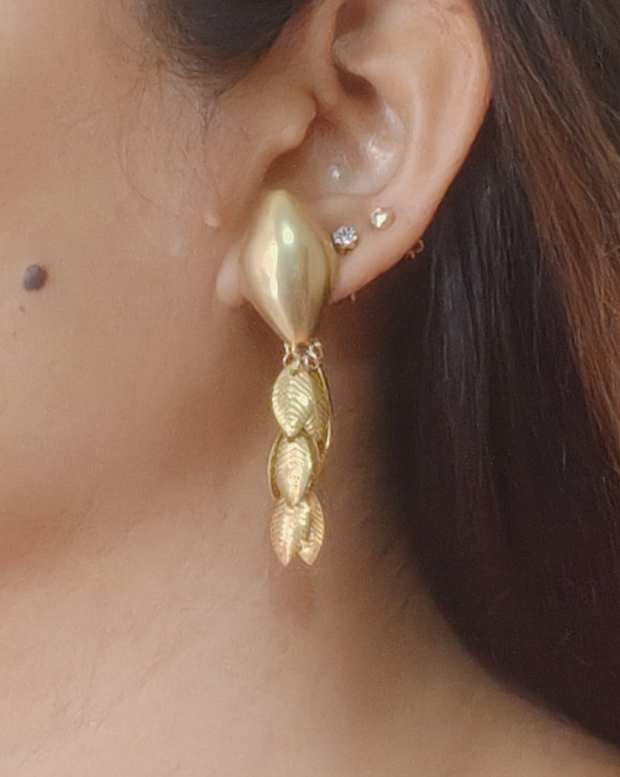 Gold Rush Leaf Drop Earrings