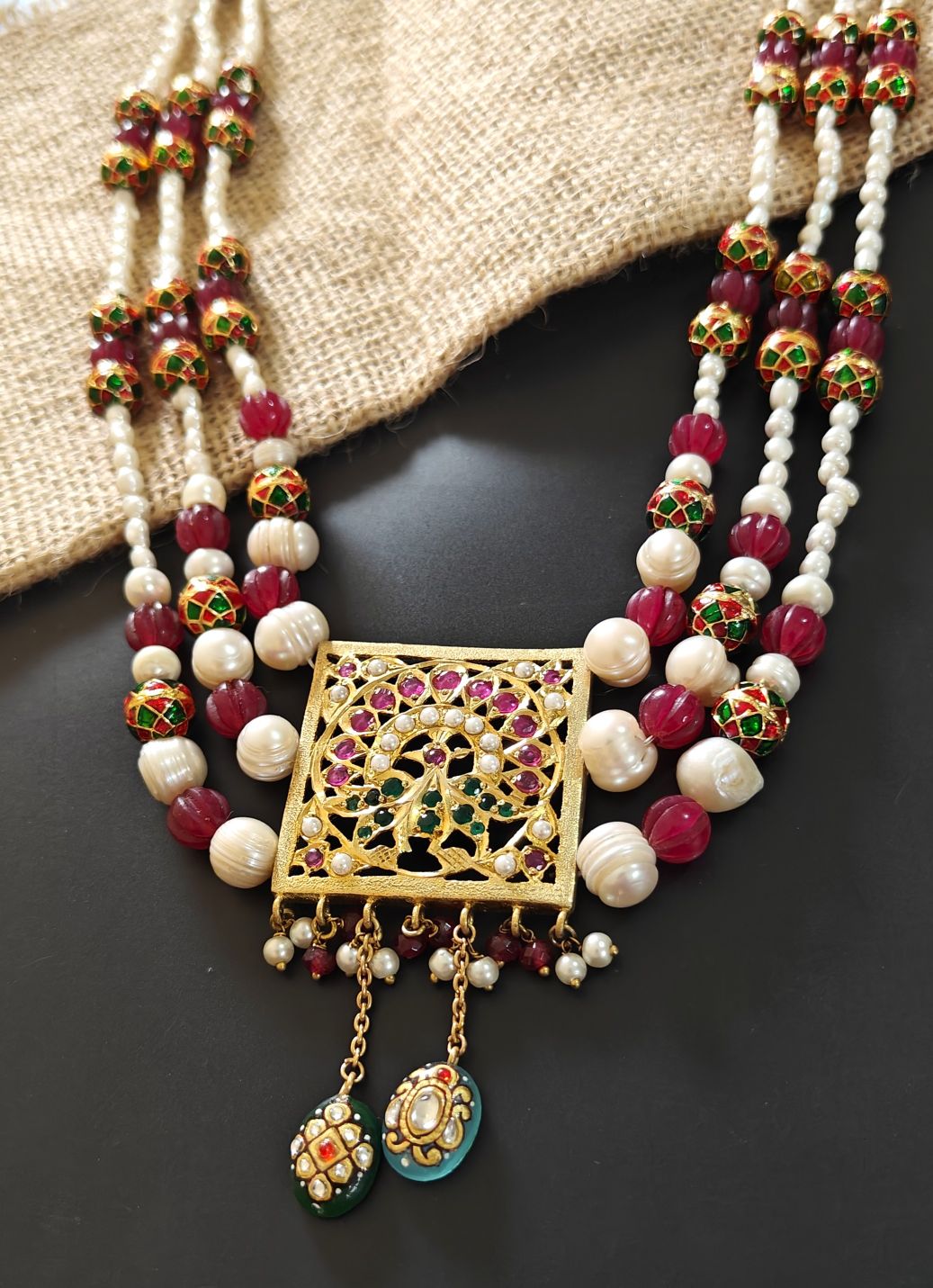 Maharani Peacock Necklace