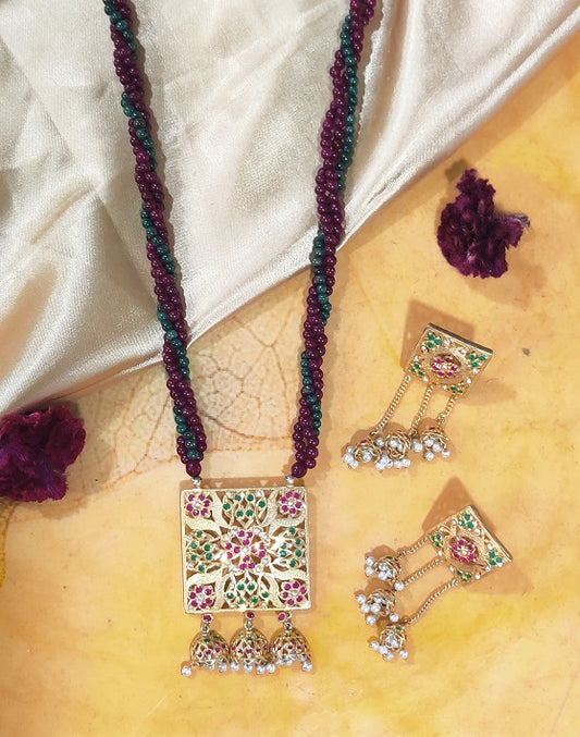 Aari Square Jhumka Set