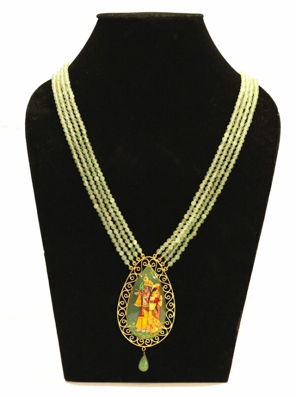 Gold Radha Krishna Necklace