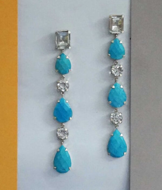 Turquoise Stylo Danglers