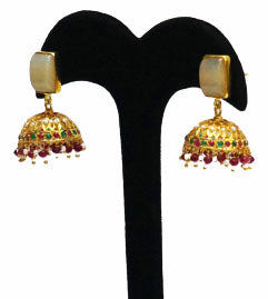 Aari White Jhumka