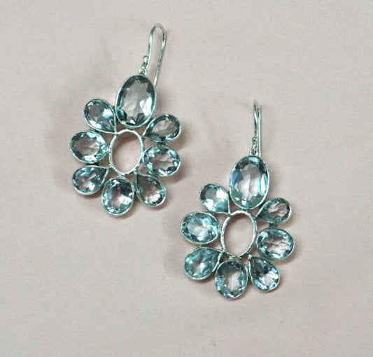 White Oval Earrings
