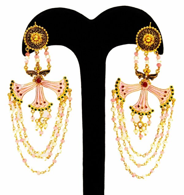 Pink Tassel Earrings