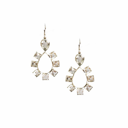 White Pear Earrings