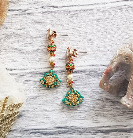 Turquoise Painted Dangler