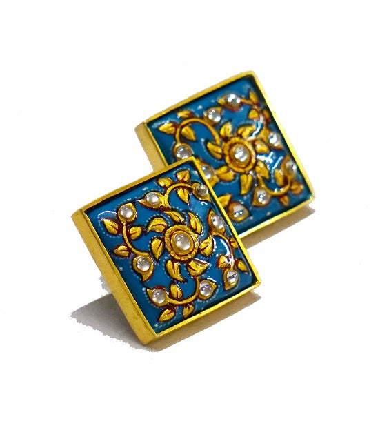 Turquoise Square Stud