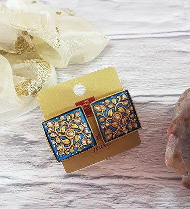 Turquoise Square Stud