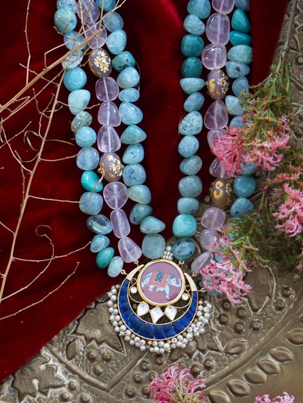 Chitrakari Elephant Necklace