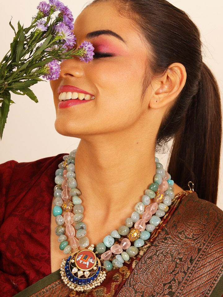 Chitrakari Elephant Necklace