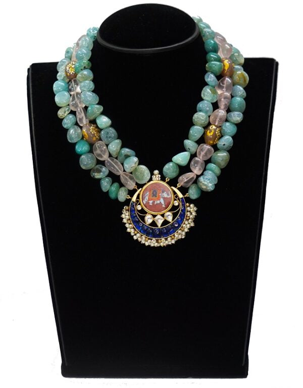 Chitrakari Elephant Necklace
