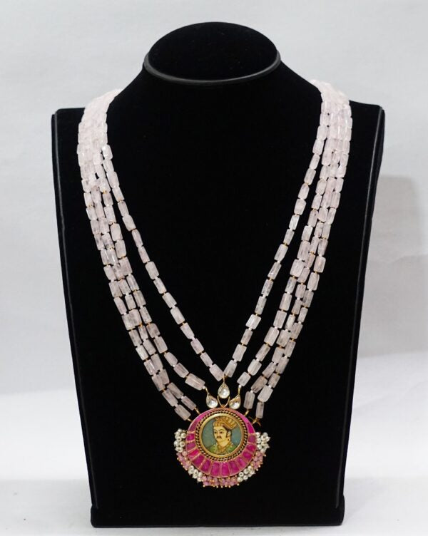 Akbar Rose Quartz Necklace