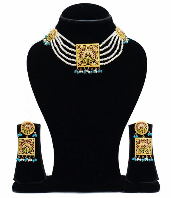 Aari Square Turquoise Set