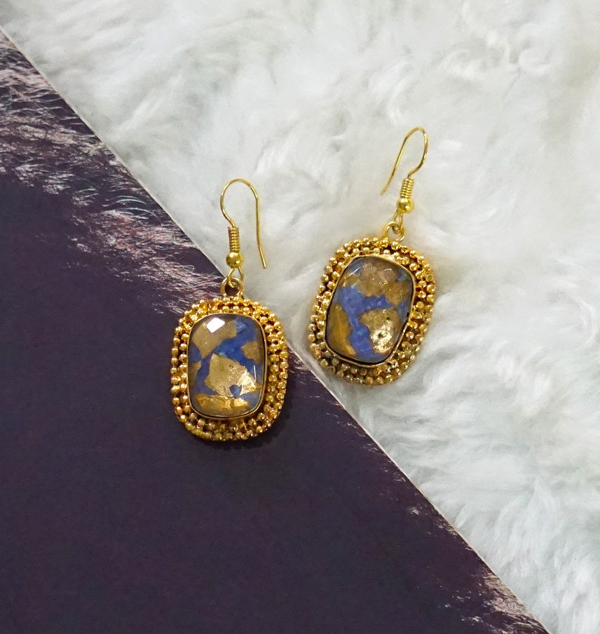 Lapiz Lazuli Rava Drop Earring