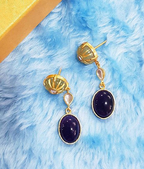 Amethyst Oval Dangler Earring