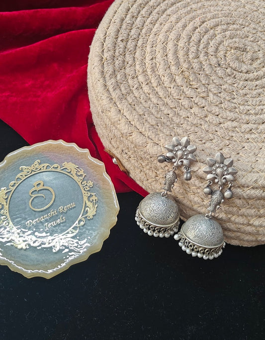 Alankar Princess Oxidized Jhumka