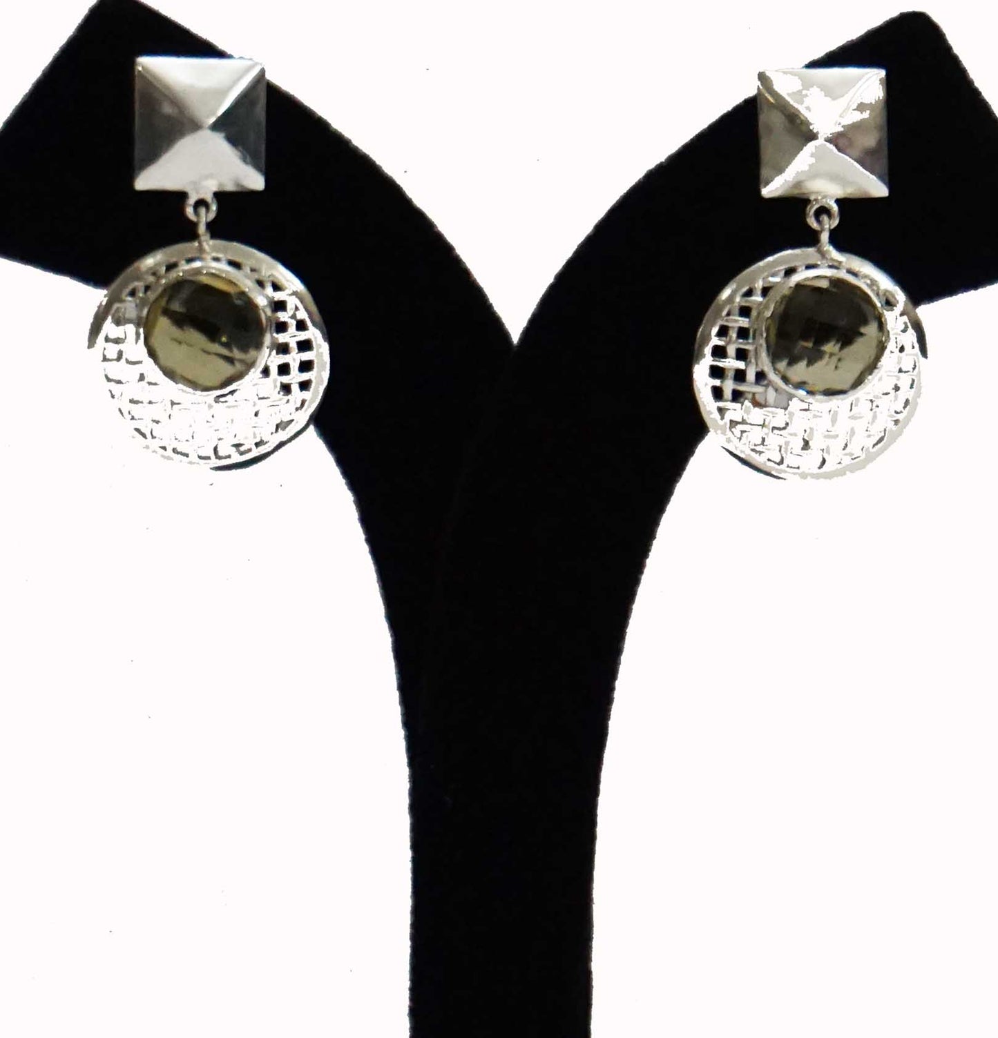 Interweave Round Citrine Earring