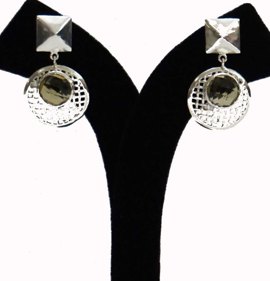 Interweave Round Citrine Earring