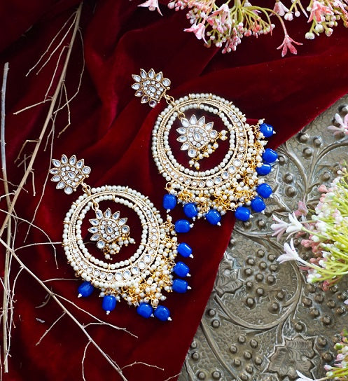 Alankar Royal Blue Bold Chandbali