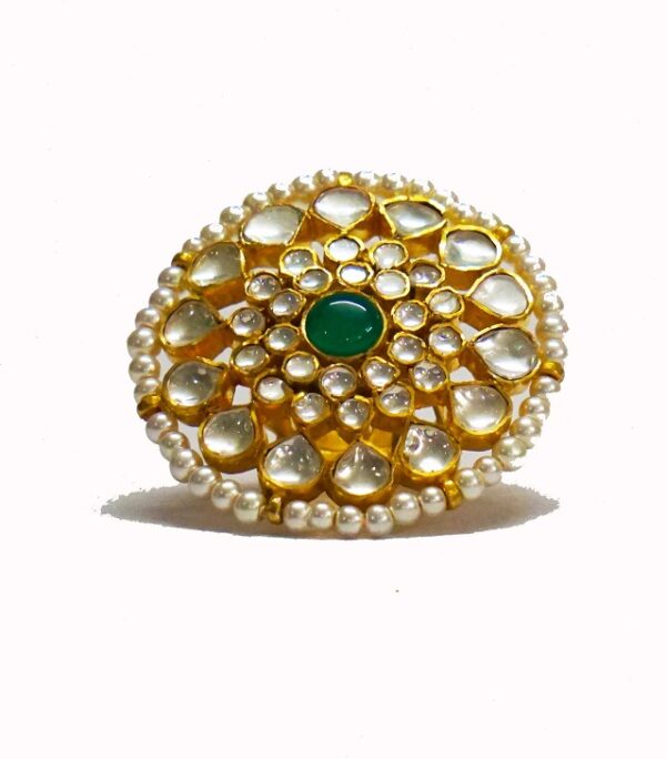 Green Round Bridal Ring