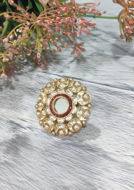 White Mirror Bridal Ring