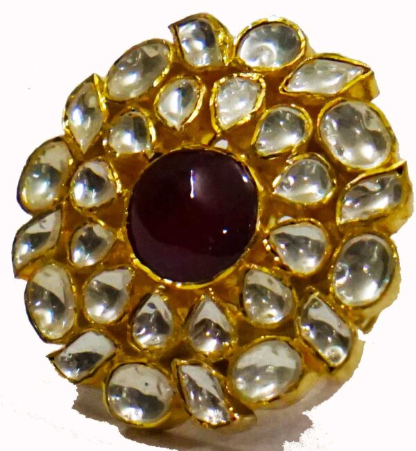 Red Stone Bridal Ring