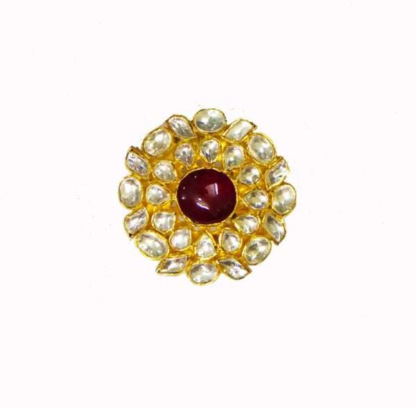 Red Stone Bridal Ring