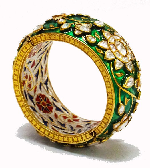 Green Meenakari Bridal Bangle