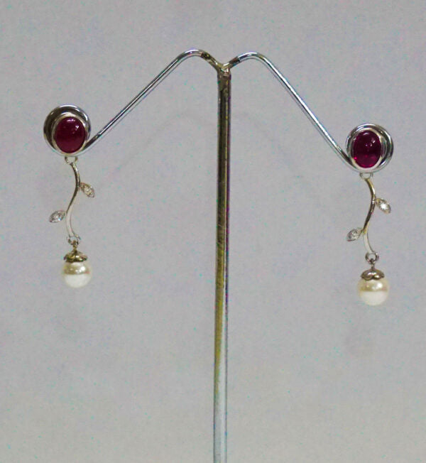 Red Leaf Dangler Earring