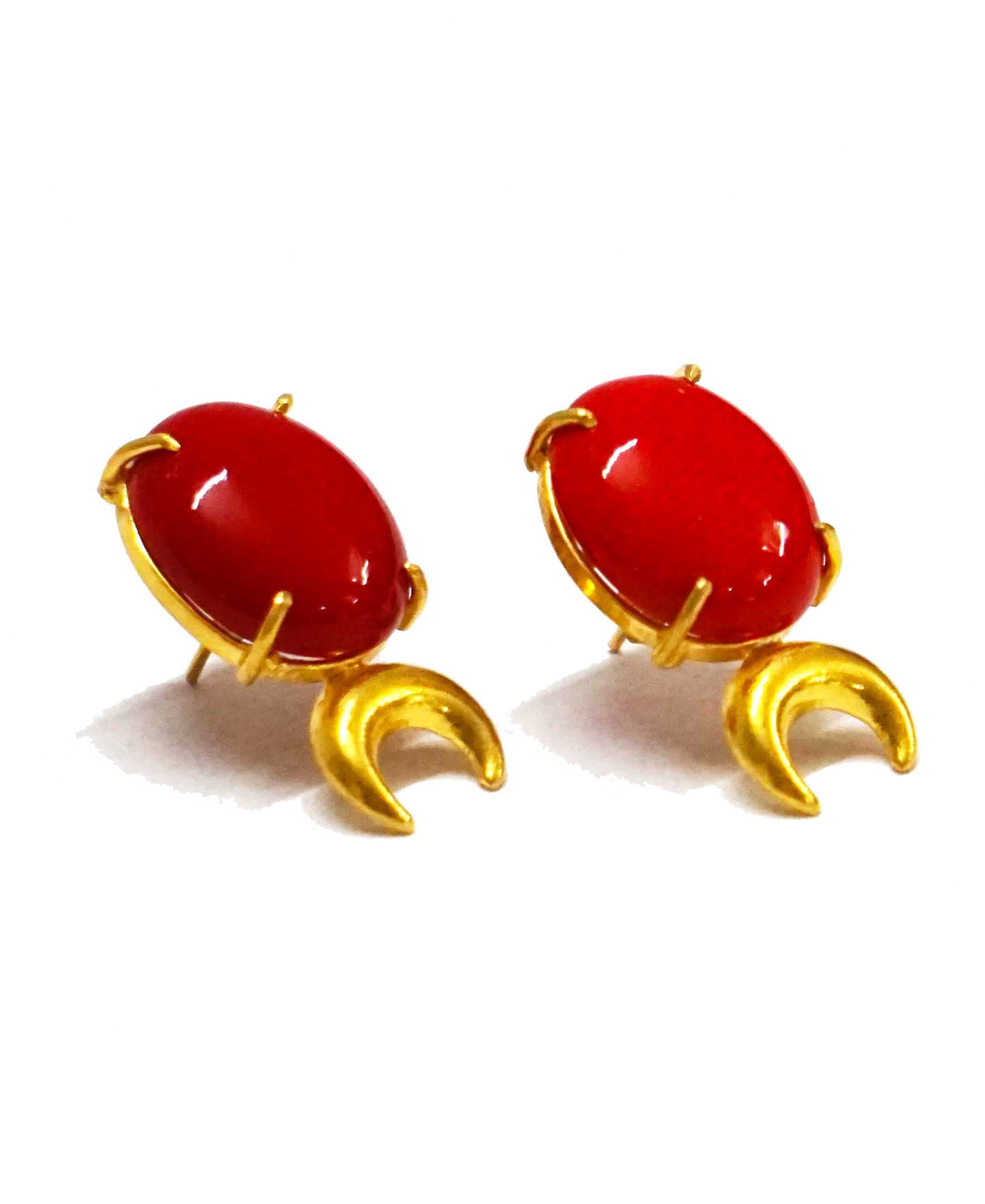 Coral Moon Stud