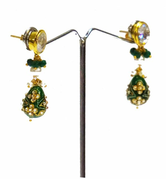 Green Onyx Drop Dangler