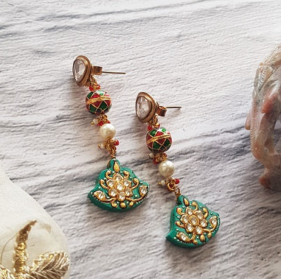 Turquoise Painted Dangler
