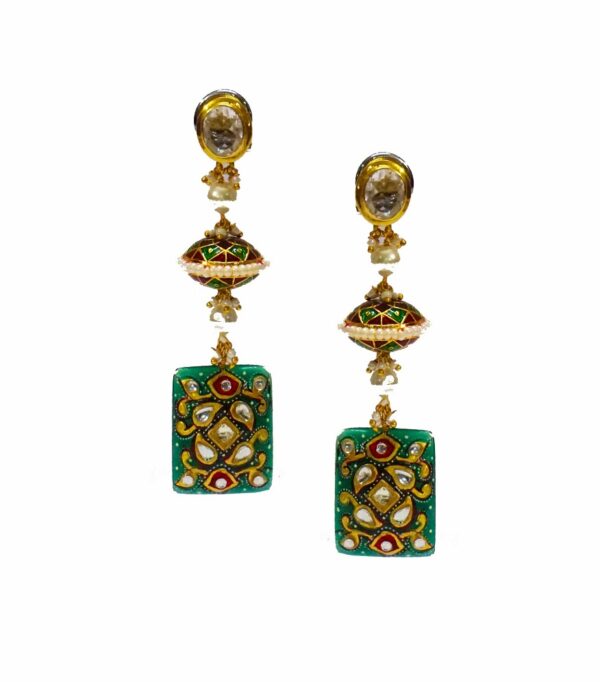 Green Onyx Painted Dangler